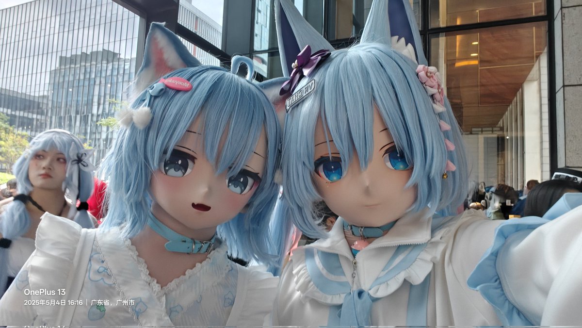 蓝色猫猫和蓝色狐狐