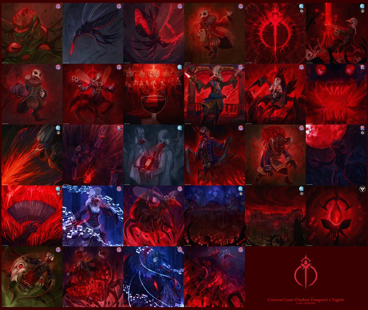 Temmaru1's tweet image. Finally 28 of artwork !!! 🥹🩸🦟
#DarkestDungeon Crimson Court X #Yugioh card set

I have plan to open Commissions for card set soon if you are interested!! Please stay turn
