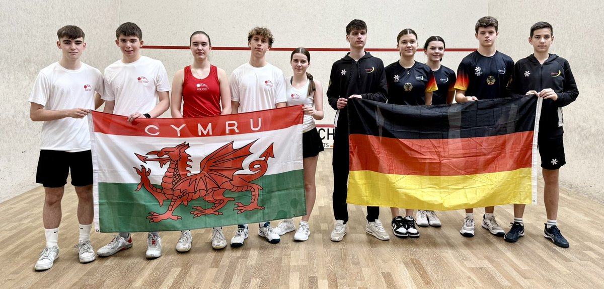 Sally Davis (@sallyellendavis) on Twitter photo Under 17’s European mixed teams event. Team Wales 🏴 playing Germany 🇩🇪 for 9-16 places. Good luck team Wales 🏴 <a href="/sqwales/">🏴 SQUASH WALES</a> Under 17’s European mixed teams event. Team Wales 🏴 playing Germany 🇩🇪 for 9-16 places. Good luck team Wales 🏴 <a href="/sqwales/">🏴 SQUASH WALES</a>