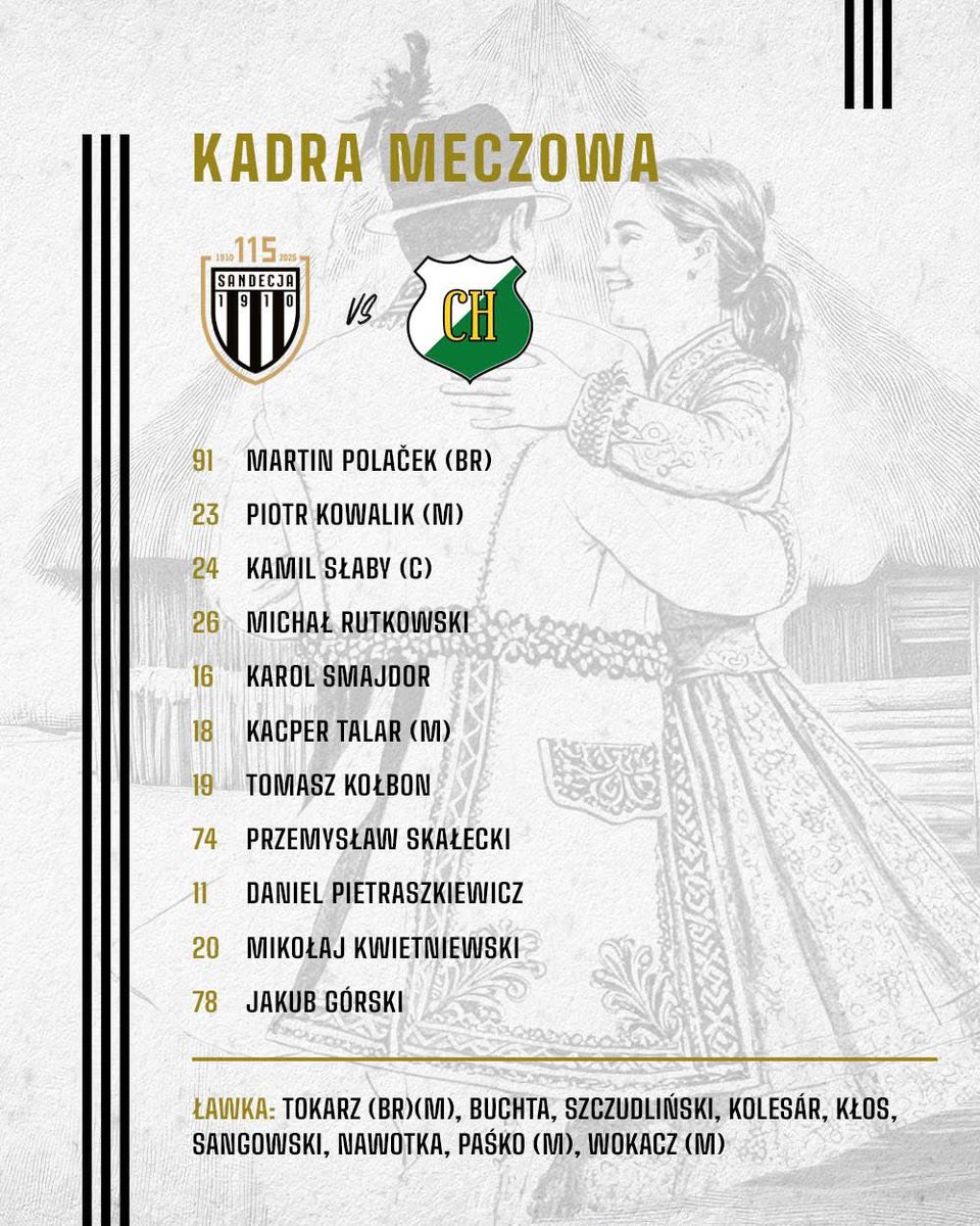 SandecjaNS's tweet photo. #SANCHE | Kadra meczowa ⚪⚫
🎬 Darmowa transmisja - CFsport | RTK
🔗 https://t.co/nSaP7xWFor
#LACHYSADECKIE https://t.co/NKej0cHL0R