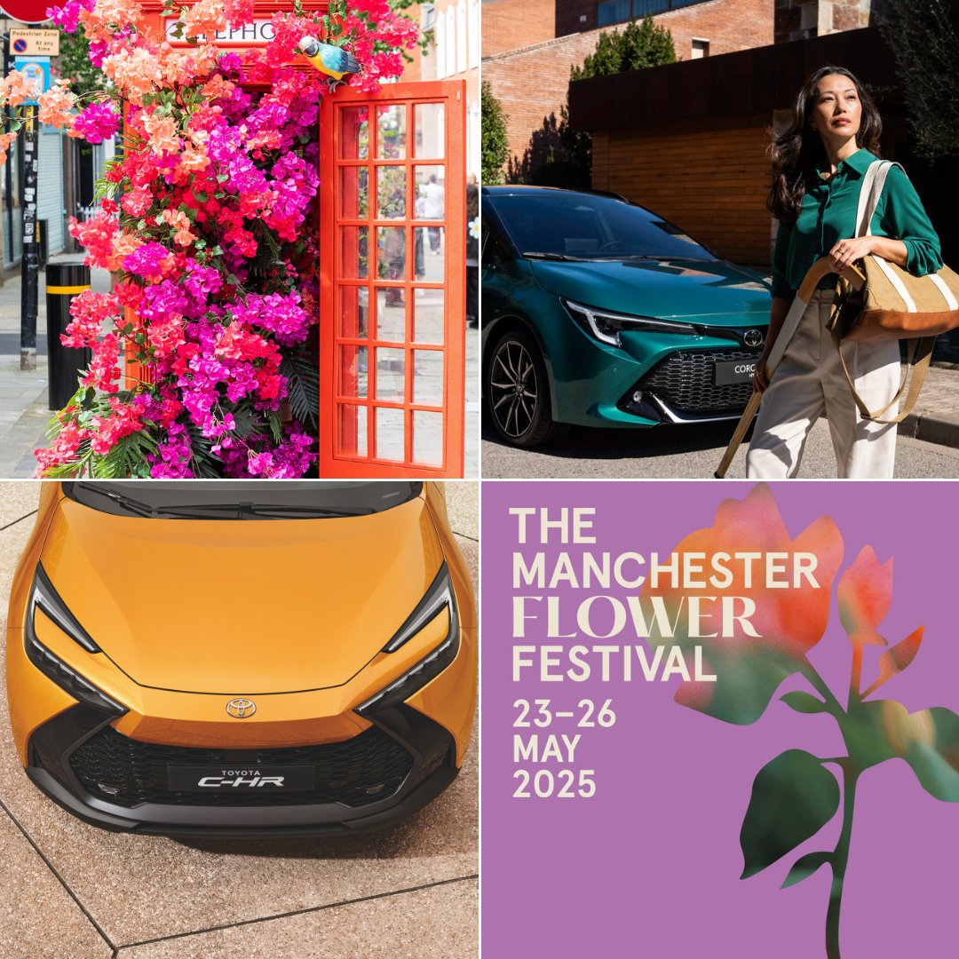 RRG Group (@rrg_group) on Twitter photo πΈ Weβre at the <a href="/MCRFlowerFest/">The Manchester Flower Festival</a> for the Spring Bank Holiday weekend. Join RRG Toyota on Exchange Street & check out the Corolla Touring Sports and the award-winning C-HR Plug-in on display.
π
23β26 May | π Manchester City Centre
See you there! π
#RRGToyota #MCRFlowerFest πΈ Weβre at the <a href="/MCRFlowerFest/">The Manchester Flower Festival</a> for the Spring Bank Holiday weekend. Join RRG Toyota on Exchange Street & check out the Corolla Touring Sports and the award-winning C-HR Plug-in on display.
π
23β26 May | π Manchester City Centre
See you there! π
#RRGToyota #MCRFlowerFest