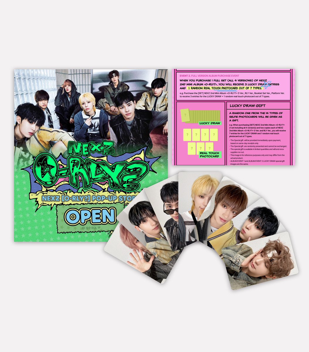 studio_OWNS's tweet photo. 𝗡𝗘𝗫𝗭 [𝗢-𝗥𝗟𝗬?] | 𝗢𝗪𝗡𝗦

NEXZ is back with their 2nd mini album “O-RLY?”—and the performance is seriously next level!
Did you know you can GET💚￼ a RealTouch photocard at the pop-up? 

With the RealTouch photocard that reveals a hidden video when you tap it multiple times, the pop-up experience gets twice as fun! ദ്ദി(•̀ ᗜ <)

#NEXZ #O_RLY #NEXZ_O_RLY #RealTouch #RealTouchPhotoCard