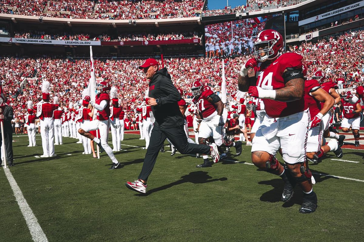 16 Saturdays away from Alabama Crimson Tide football.

Can I get a Roll Tide?

Bama vs. FSU in Tallahassee.