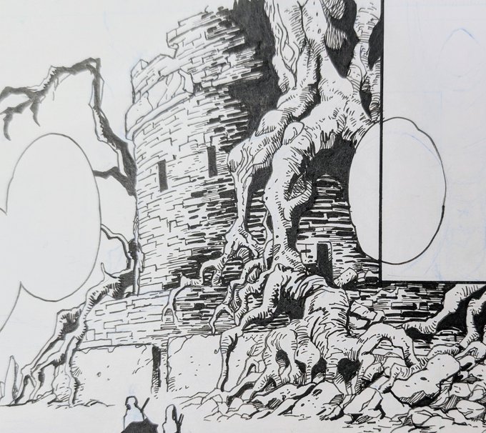 こー言う遺跡系をいつまでも描いていたい。締め切りがなければね。 