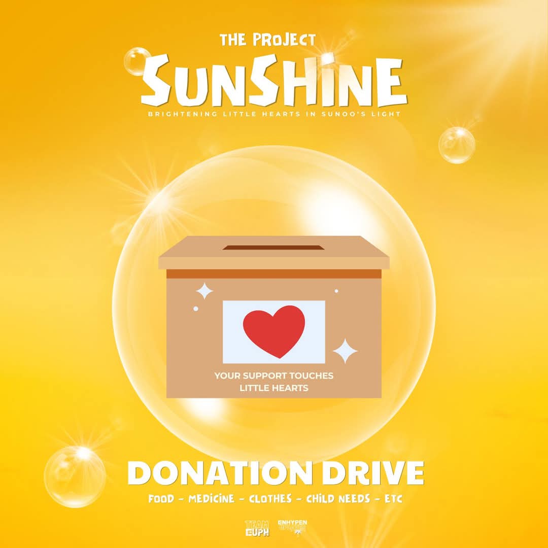en_updatesph's tweet photo. Transparency Report: https://t.co/19MuRwglpL
For sponsorship or in-kind donation, please email us at enupdatesphilippines@gmail.com
#ProjectSunshine #TouchingLittleHearts #Sunoo #ENHYPEN #WithSunooWeShine #SunooCupsleeveEvent #TahananNgPagmamahal #BahayAruga https://t.co/HyIgW9D5Uc