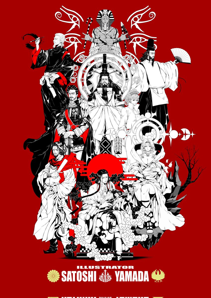 ワイのオリジナルイラスト は基本的に赤白黒しか使いません。