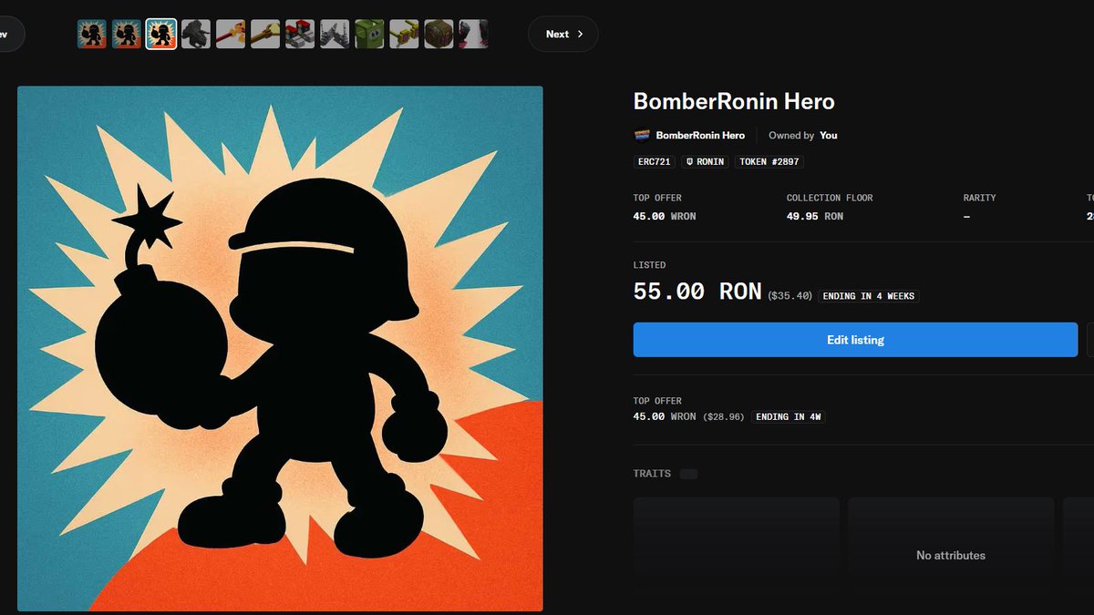 🎁1x BomberRonin NFT Giveaway
📷 I'm giving away one NFT 
📷 Like and repost    
📷 Follow <a href="/Haisakiz/">XuanThang</a> <a href="/BomberRonin/">BomberRonin</a> 
📷 Tag 3 friends and Drop wallet address  
📷 24 Hours. Goodluck! ⏳