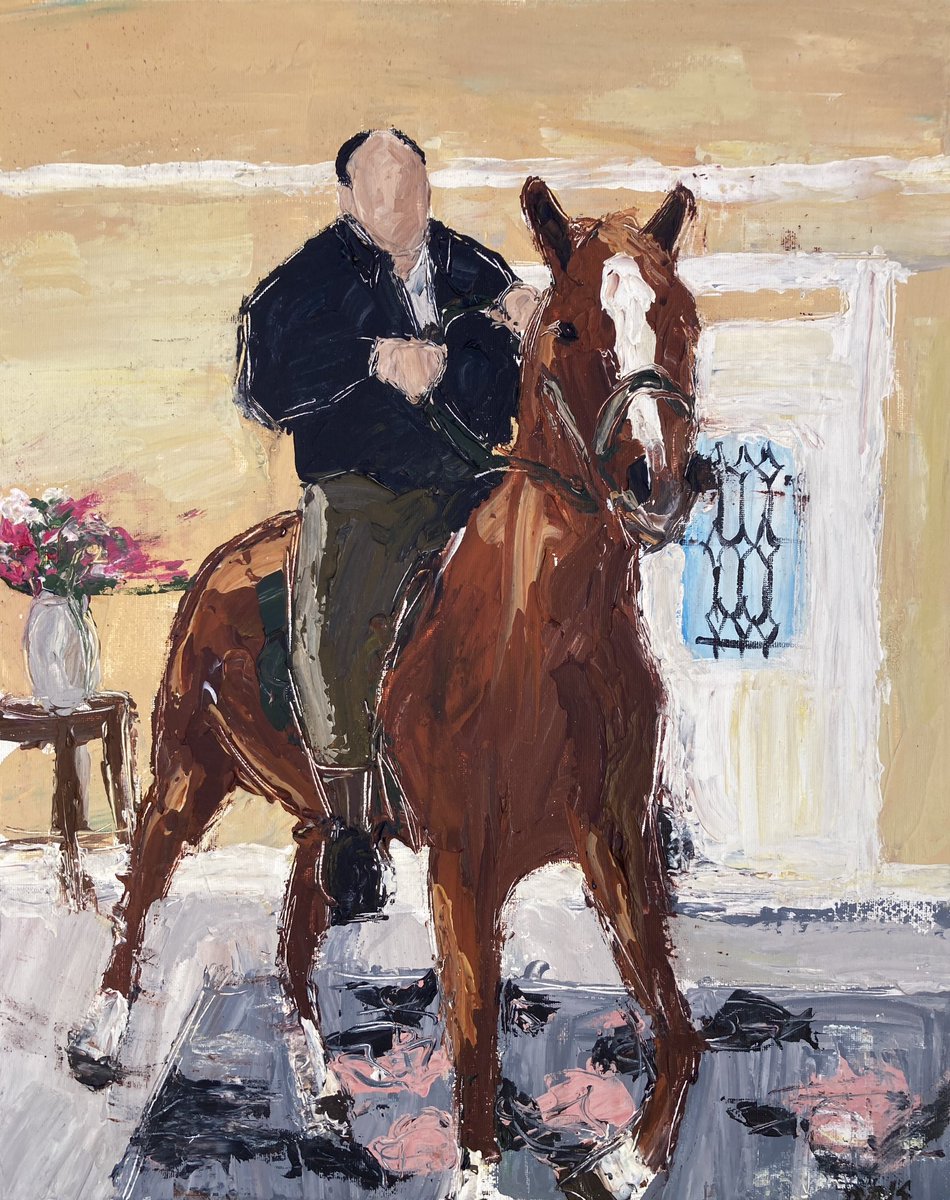 Tony on a pony #sopranos #sopranosart