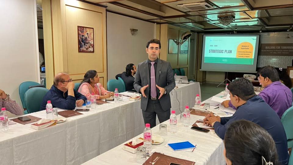 TharEduAlliance's tweet image. Thar Education Alliance hosted “Building for Tomorrow: #BoardMeeting &amp;amp; #StrategicVision 2025–2030” — a key moment to review strategy, welcome new board members, and honor outgoing ones. Together, we’re shaping the future of education in Sindh. #Leadership #TEA