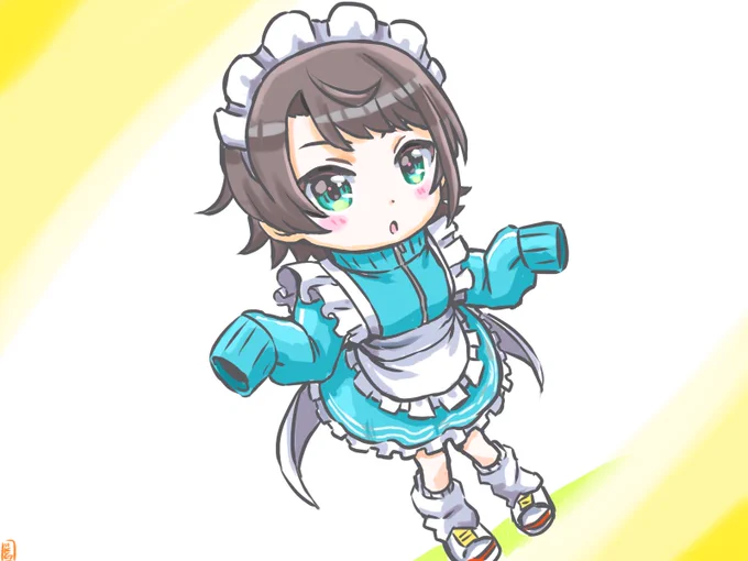 メイドの日らしいのでジャージメイドしゅば #プロテインザスバル