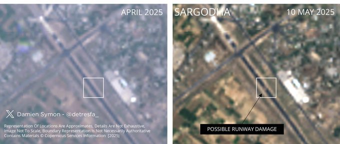 ShwVlog's tweet photo. Proof of sargodha air srike by India 

#IndiaPakistanWar #sargodha #sargodhaairbase #IndianArmedForces #pakistan https://t.co/NsWQlvZQyc