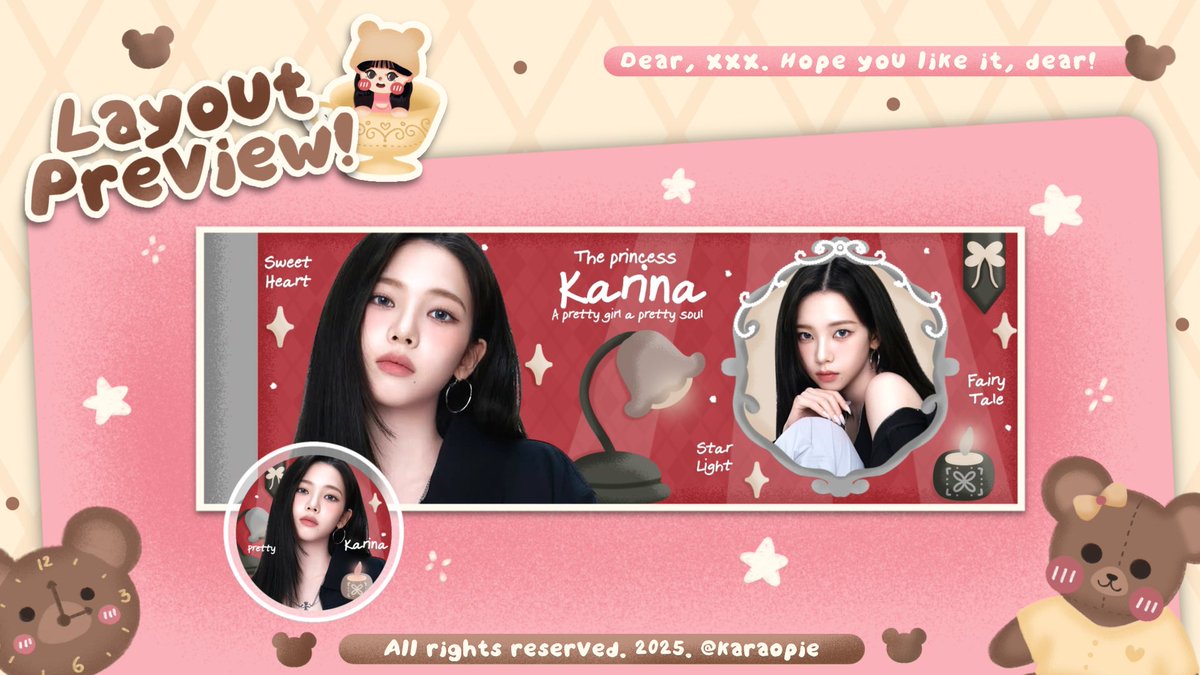 karaopie's tweet image. Help repost? Thank you🧸

halO__O! Kara membawa ready stock layout karina sama wonyoung yang bisa langsung di take, pricenya 15.OOO/ea  dan free retext. bisa langsung DM aku kalau mau take🤩🌷

#zonauang