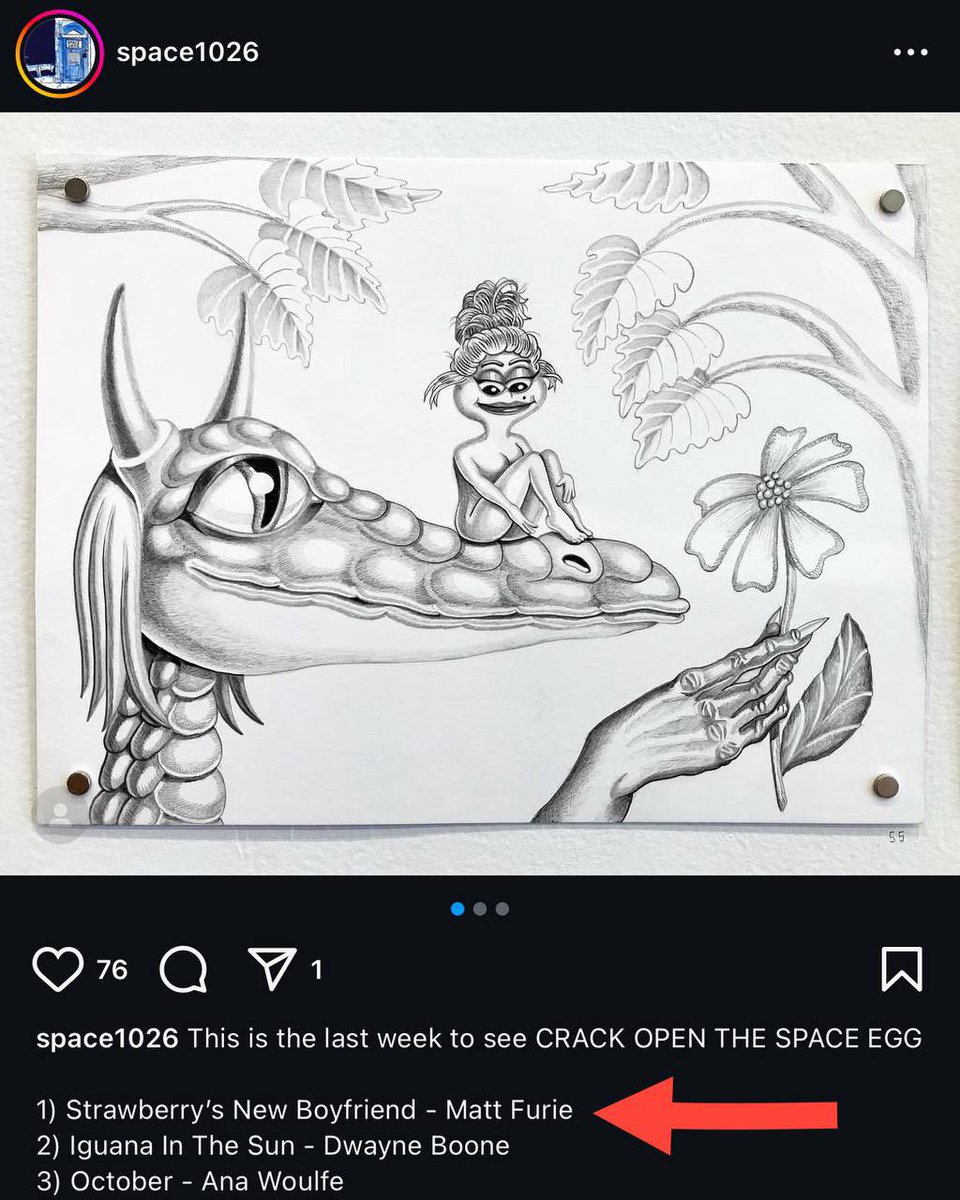 Strawberry by 𝓜𝓪𝓽𝓽 𝓕𝓾𝓻𝓲𝓮

Strawberry is a new female character from Matt Furie’s upcoming book. She’s the dragon’s girlfriend

Proof of name:
instagram.com/p/DIt0V3PRKH8/…

instagram.com/p/DIIyiUpxdGN/…