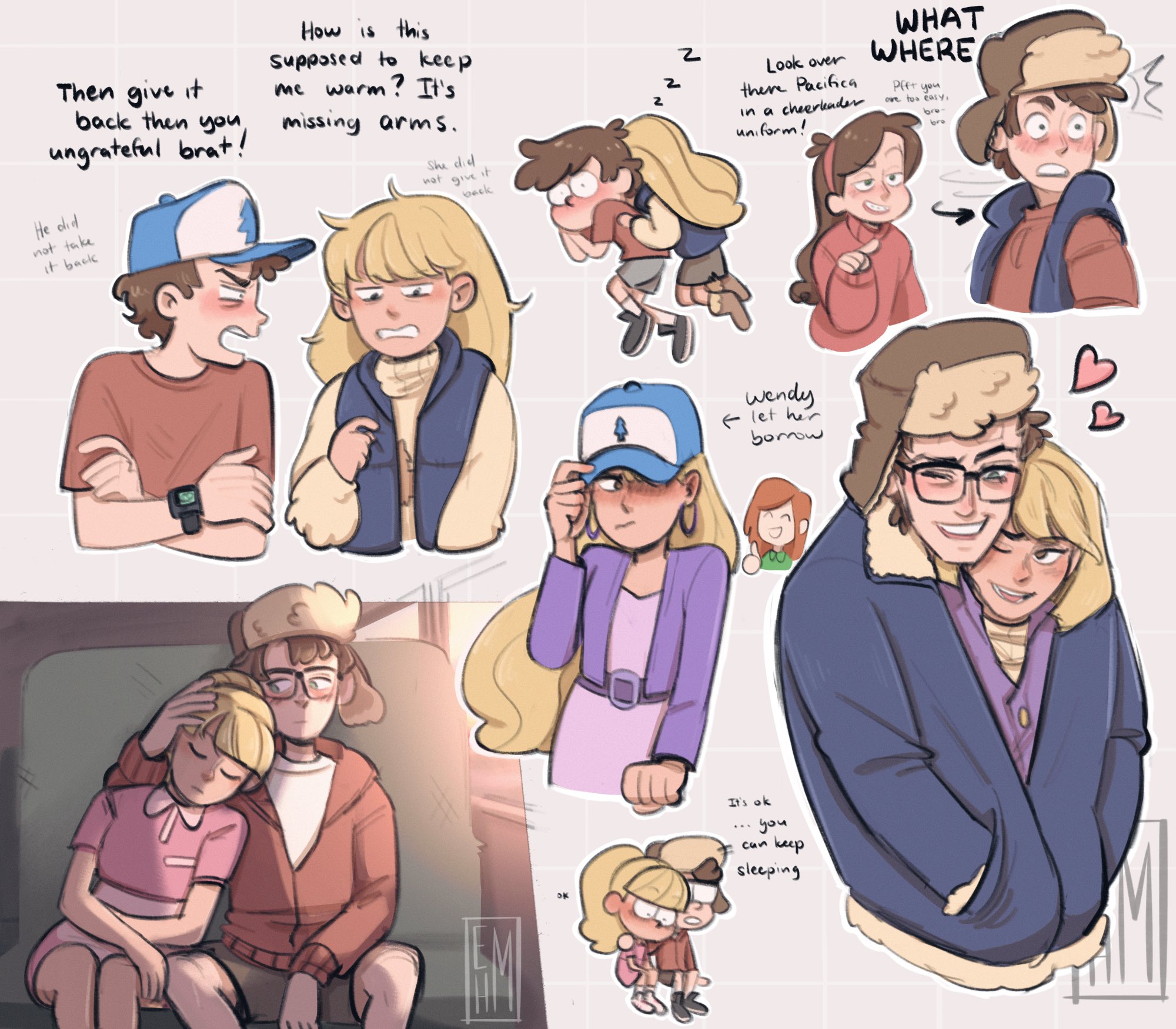 Dipper And Wendy Fan Art Gravity Fanart Behance 