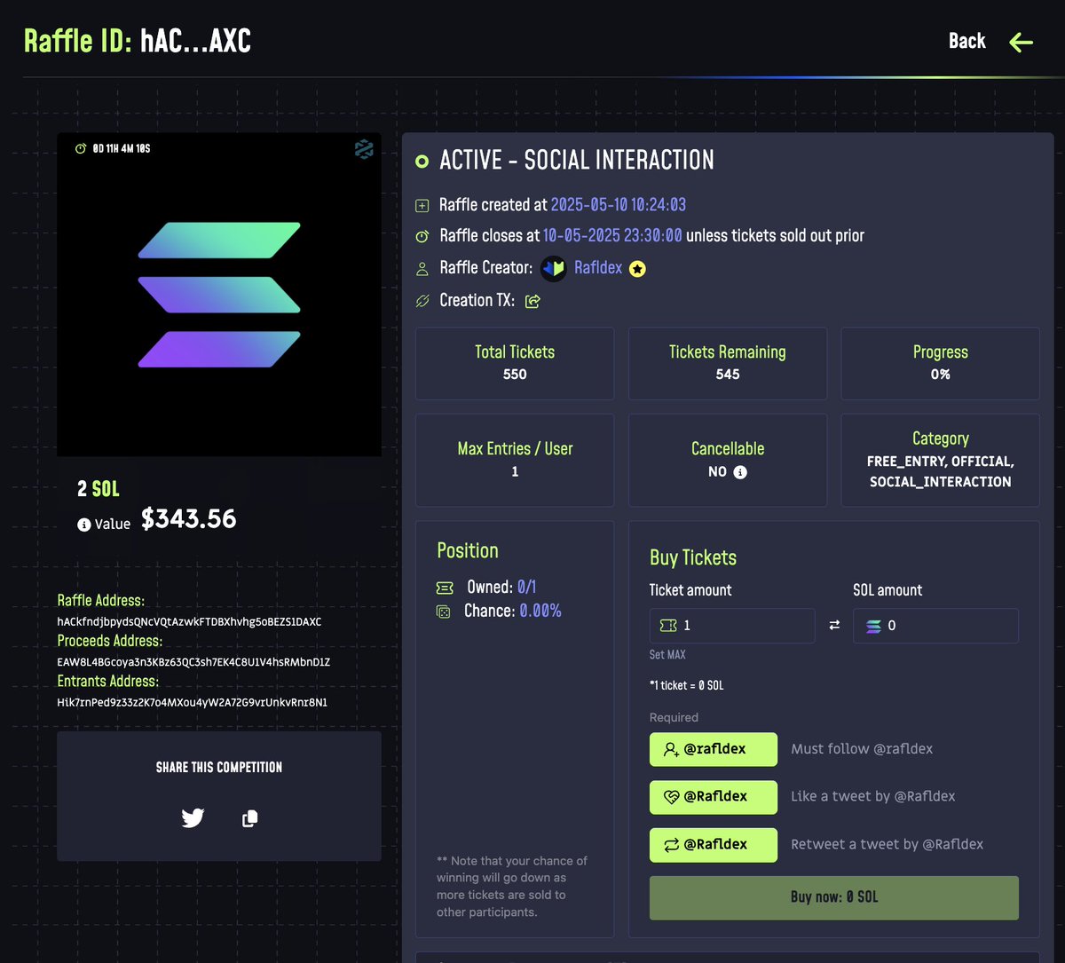 Social Interaction Raffles are Live! 🐦🎟️

You can enter this $350 Free Entry Raffle, completing the tasks!

rafldex.io/raffle/hACkfnd…
