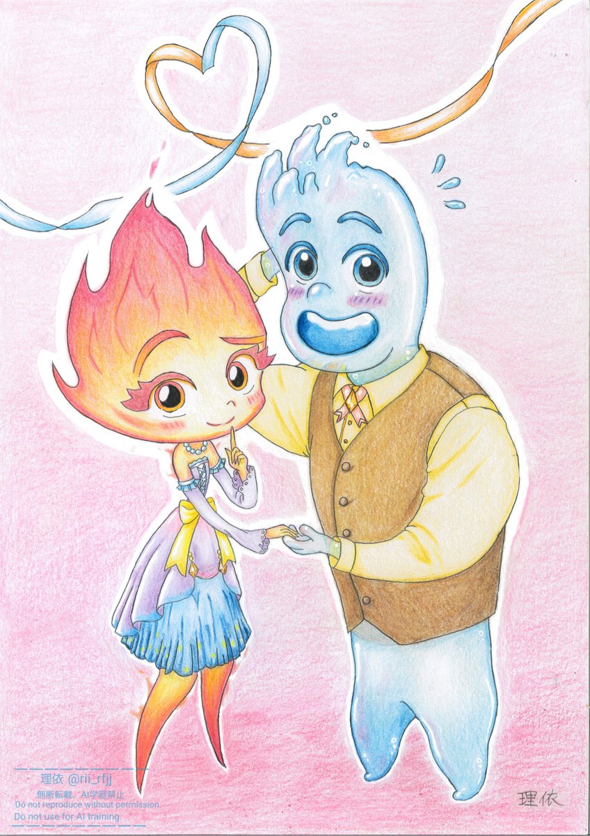 気付いたら絵を描き始めて1年以上経っていた。
中学校の授業以来、絵なんてまともに描いたことなかったし、下手だから自分の絵に自信なんて持てないけど、これからも描き続けたい。🔥💧が好きだから…‼