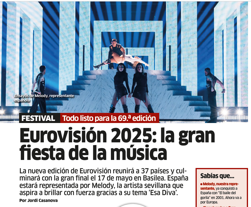 jordicasanova's tweet photo. Como eurofan, muy satisfecho de haber escrito dos artículos esta semana sobre un mismo tema para dos medios diferentes: #SUPERTELE y @mundoplustv. Muy pronto en vuestro quiosco y en internet. #Eurovision2025 #Eurovision #EurovisionRTVE https://t.co/pBTCfPtyHb