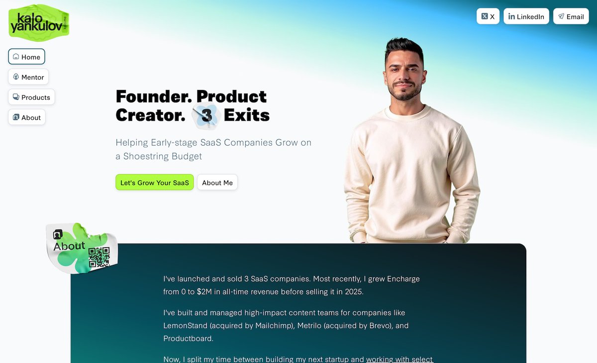 WebsURL (@websurl) on Twitter photo New #Site on our #Gallery : Kalo Yankulov
by Kalo Yankulov <a href="/kalo_yankulov/">Kalo Yankulov</a>
websurl.com/website/2582/k…
#kaloyankulov #Marketer #saasadvisor #saasbusinesses #productcreator #HelpingSaaSCompaniesGrow #SaaSCompaniesGrow #businessesgrow #companiesgrow New #Site on our #Gallery : Kalo Yankulov
by Kalo Yankulov <a href="/kalo_yankulov/">Kalo Yankulov</a>
websurl.com/website/2582/k…
#kaloyankulov #Marketer #saasadvisor #saasbusinesses #productcreator #HelpingSaaSCompaniesGrow #SaaSCompaniesGrow #businessesgrow #companiesgrow