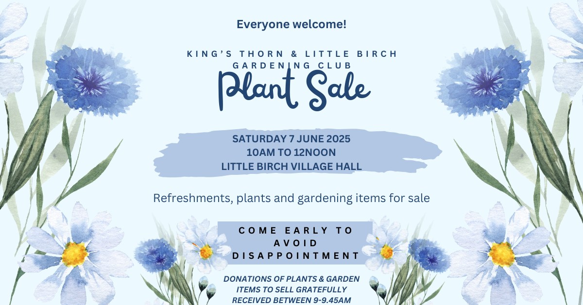 Only 4 weeks away!
Come along and see what you can pick up for your garden. You'll have to be quick though as plants go quickly.
FREE ENTRY!