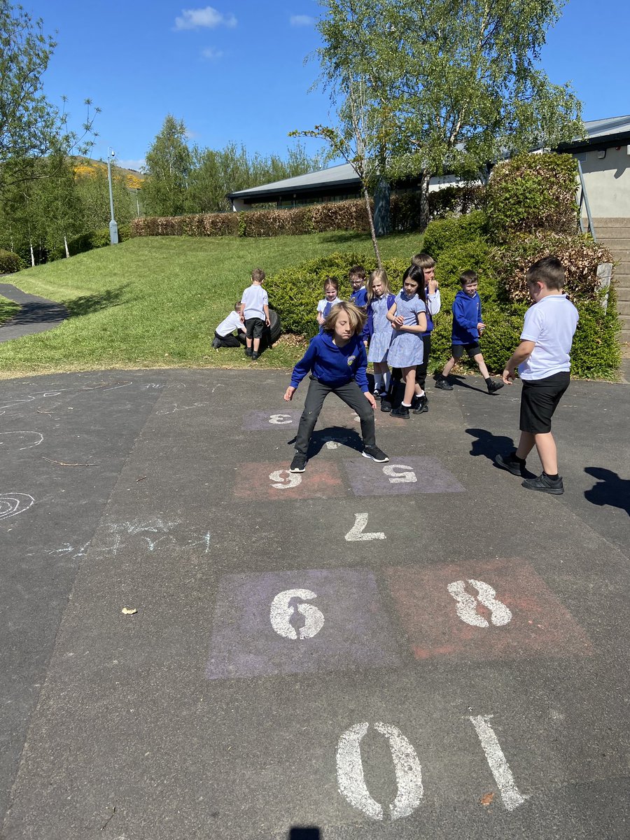 Clovenfords Primary School (@clovenfords_ps) on Twitter photo P2/3 were playing games of Hopscotch and Five Stones (Jacks) this week. These are games children would have played during and at the end of WW2. #VEDay <a href="/SBCEducation1/">SBC Education</a> P2/3 were playing games of Hopscotch and Five Stones (Jacks) this week. These are games children would have played during and at the end of WW2. #VEDay <a href="/SBCEducation1/">SBC Education</a>