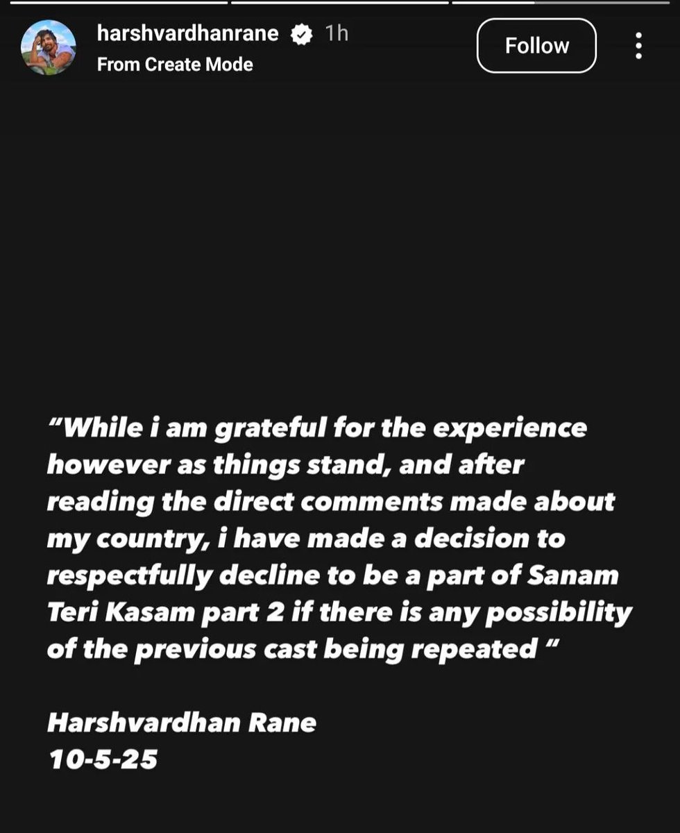 Harshvardhan Rane's story!