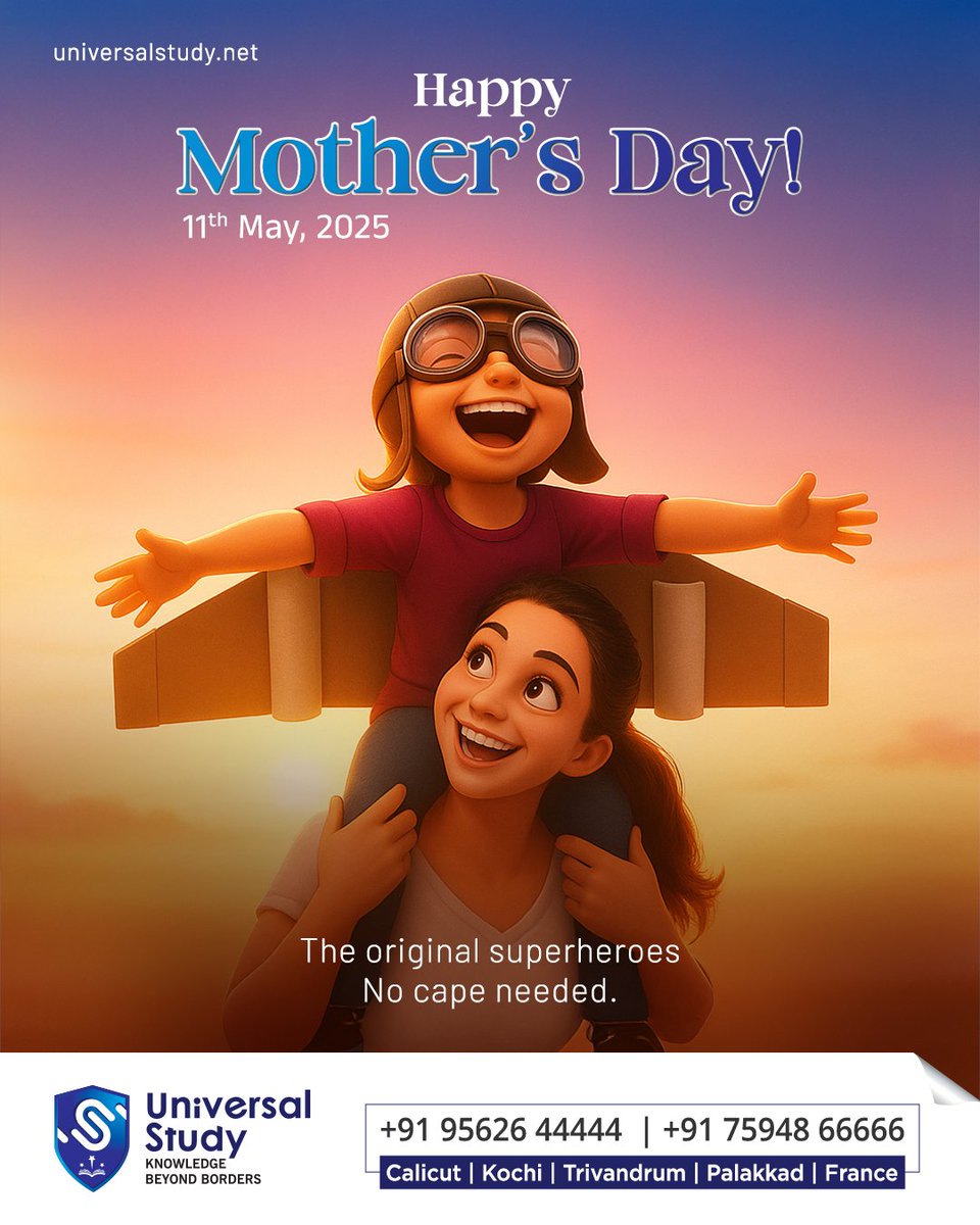 Study79364Study's tweet photo. Moms: our first mentors, cheerleaders, and superheroes — no cape required, just endless love. 🌟
Contact Us On:
+91 95626 44444
+91 75948 66666

🌐https://t.co/ZxTChHkW2g
📩 info@universalstudy.net
.
.
.
#MothersDay2025 #SuperMom #UniversalStudy #Languagestudio #Studyabroad https://t.co/dvVksyB0cg