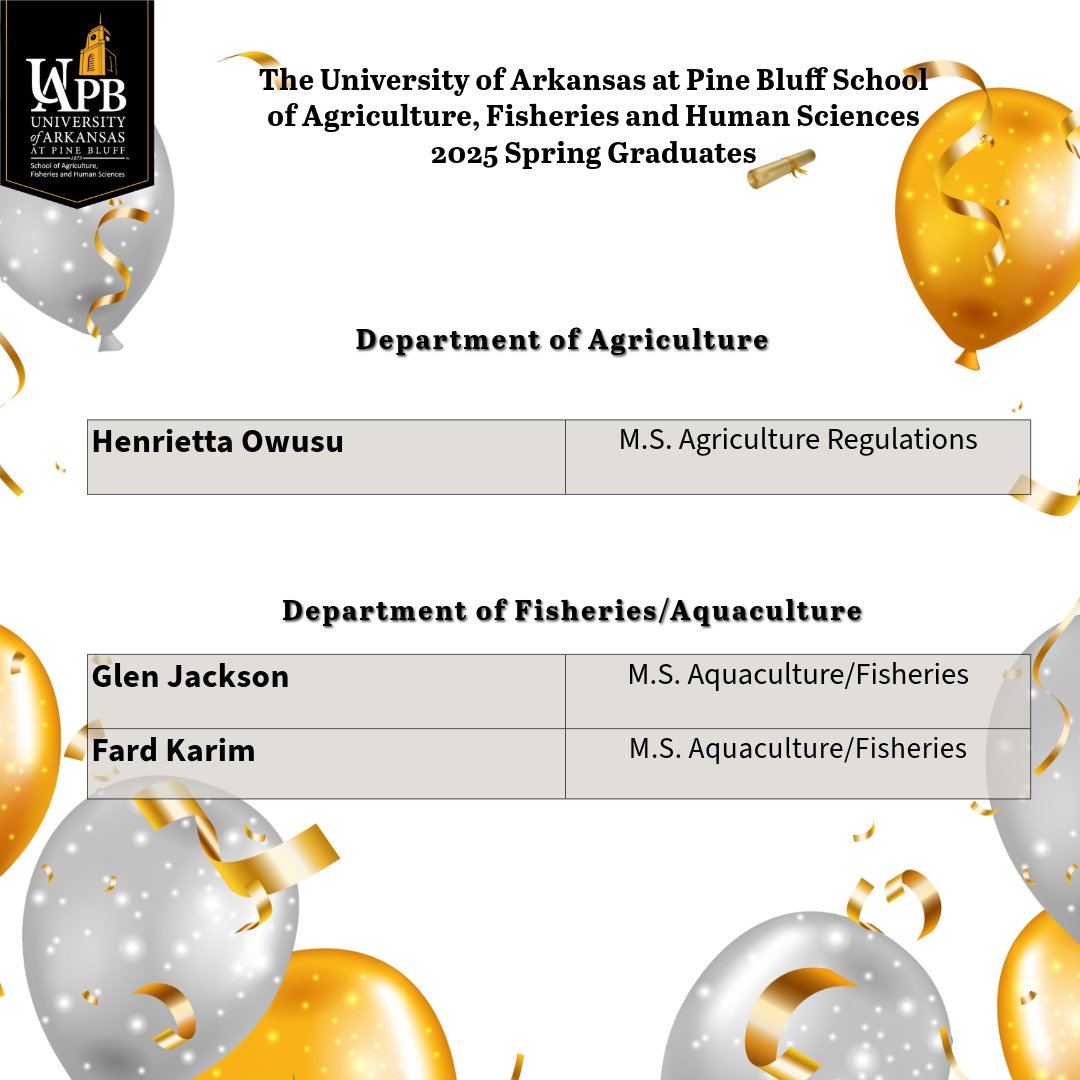 Please help us congratulate all the UAPB-SAFHS students who are graduating today! Their hard work and dedication have brought them to this important milestone.
#Graduation2025 #UAPB #SAFHS
