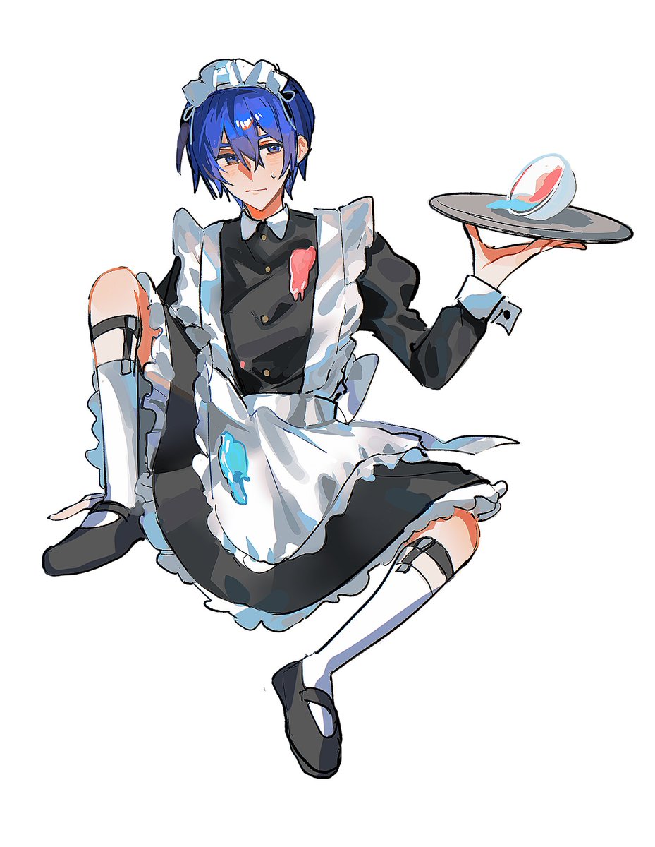 カイト(ボーカロイド) 「メイドの日KAITO 」|にづのイラスト