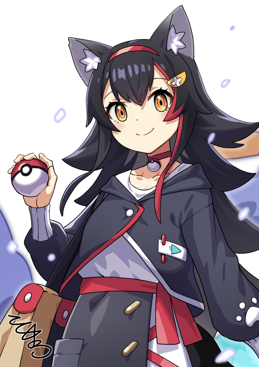 大神ミオ 「ミオしゃ×イワンコ※ファンアートです。#みおーん絵 」|とくまろのイラスト
