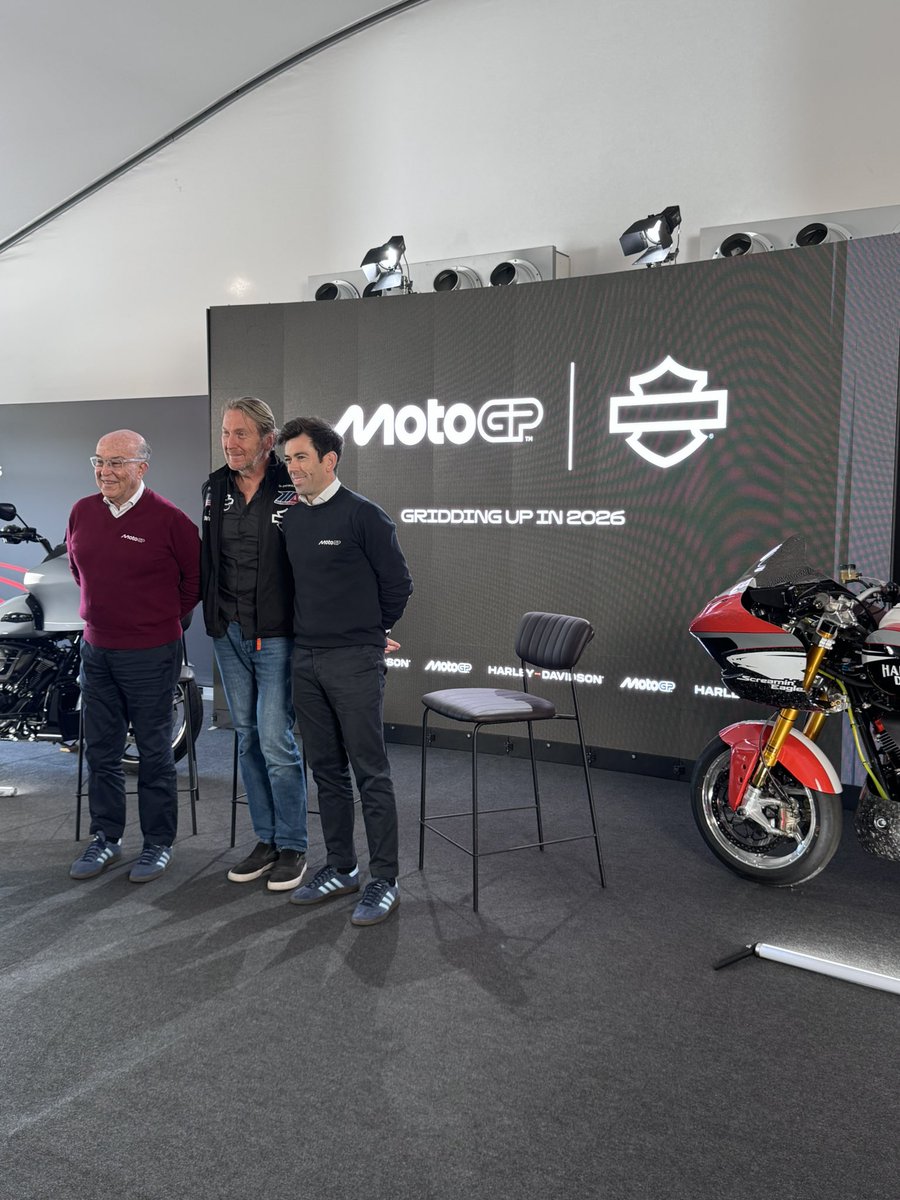 We have officially announced the <a href="/MotoGP/">MotoGP™🏁</a> X <a href="/harleydavidson/">Harley-Davidson</a> spec racing series debuting in 2026. 6 rounds, 12 races on Baggers. 😎 #BaggerGP