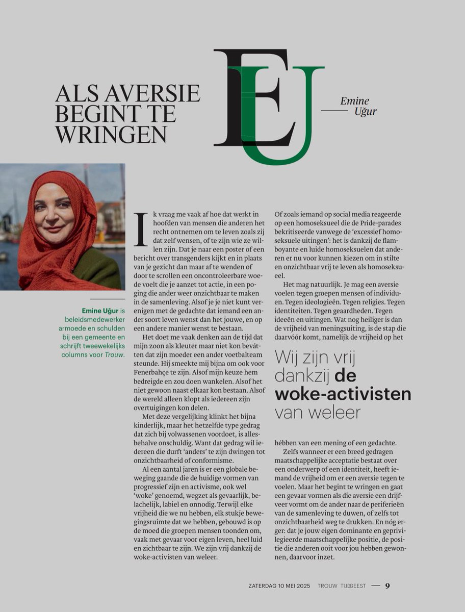 Mijn column van 10 mei 2025.

Over het gebruiken van je eigen vrijheid om anderen hun vrijheid te ontzeggen.