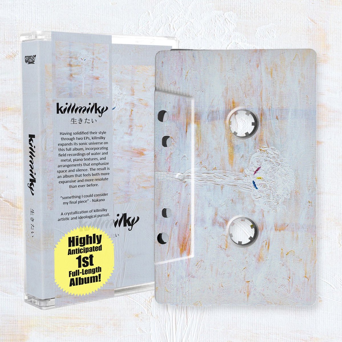 killmilky (@killmilky_band) on Twitter photo 📣カセット版リリース決定!📣
killmilky 1stフルアルバム『生きたい』のカセット版が、
<a href="/gerpfastDIY/">Gerpfast Records</a> よりリリースされることが決定しました🎉
国内での販売についても、
順次アナウンスを予定しております。
海外からのご購入をご希望の方は、
Bandcampにてご注文いただけます。
#killmilky 📣カセット版リリース決定!📣
killmilky 1stフルアルバム『生きたい』のカセット版が、
<a href="/gerpfastDIY/">Gerpfast Records</a> よりリリースされることが決定しました🎉
国内での販売についても、
順次アナウンスを予定しております。
海外からのご購入をご希望の方は、
Bandcampにてご注文いただけます。
#killmilky