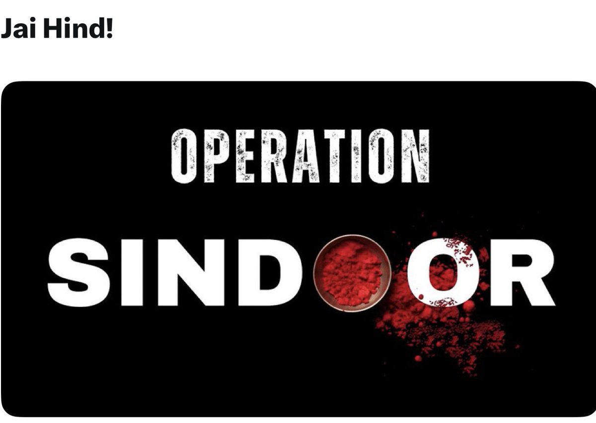 Top sources in Government of India to <a href="/thebuckstopper1/">thebuckstopper</a> 

“India has decided that any future act of terror will be considered an Act of War against India and will be responded accordingly.”
#terroristpakarmy #sindoor #IMFSupportsTerrorism
