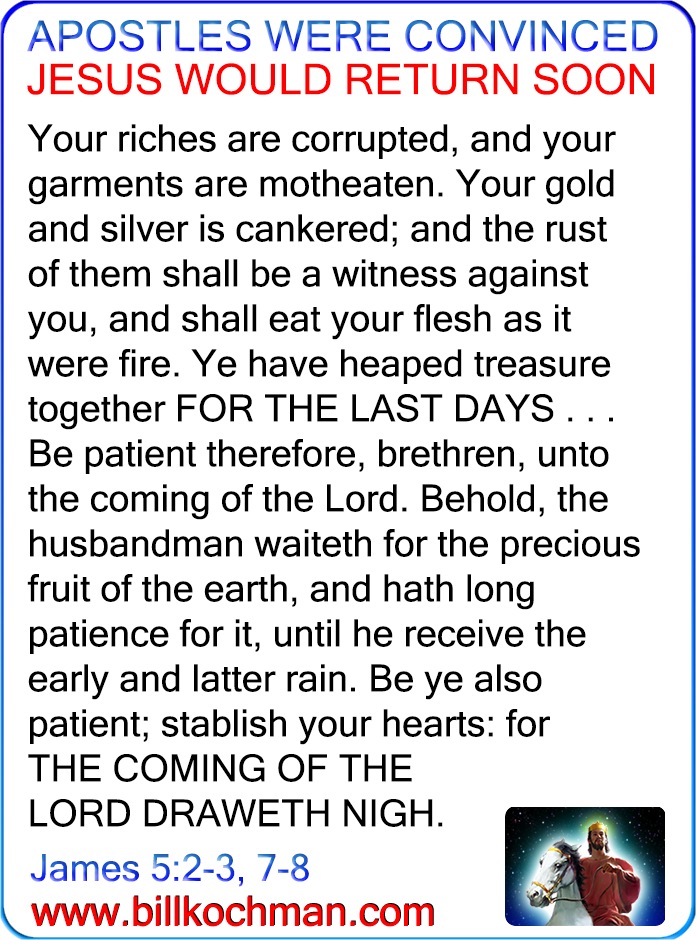 Bill_Kochman's tweet image. Apostles Were Convinced Jesus Would Return Soon Graphic 07 

#apostles #JesusWillReturn #ReturnSoon

NOTE #1: In Acts 2:16-18, the Apostle Peter -- who had just been filled with the Holy Spirit -- is clearly saying two things: Joel's prophecy was being fulfilled at that time d...