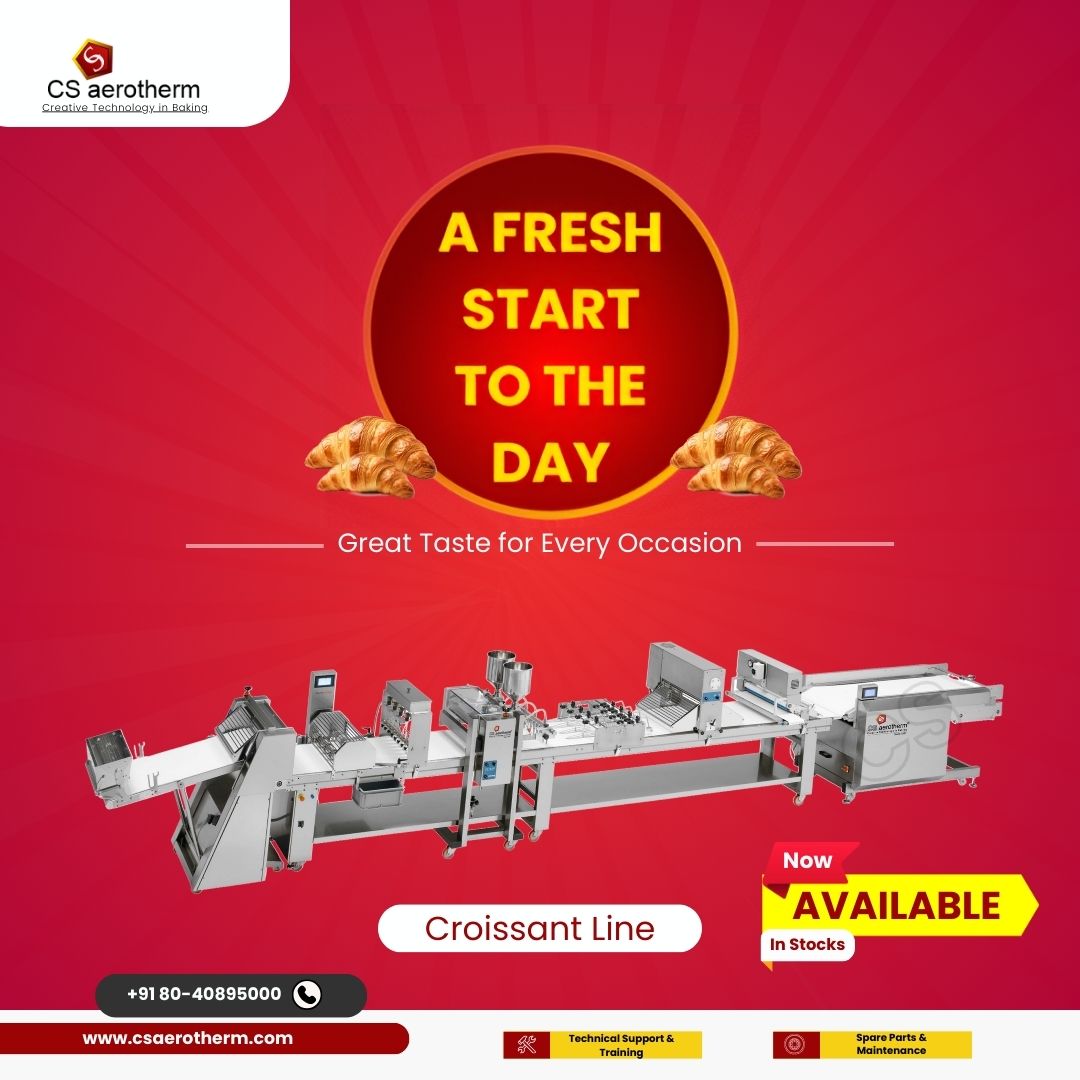 CSAPL1's tweet image. Shape, fill, and roll with precision.
csaerotherm.com
Tel - +918040895000
#BakerySolutions #CSAerotherm #PrecisionBaking #QualityMatters
#DoughRising #ProoferMachine #bakesmart
#CroissantProduction #EfficiencyInEveryFold #BakeSmart