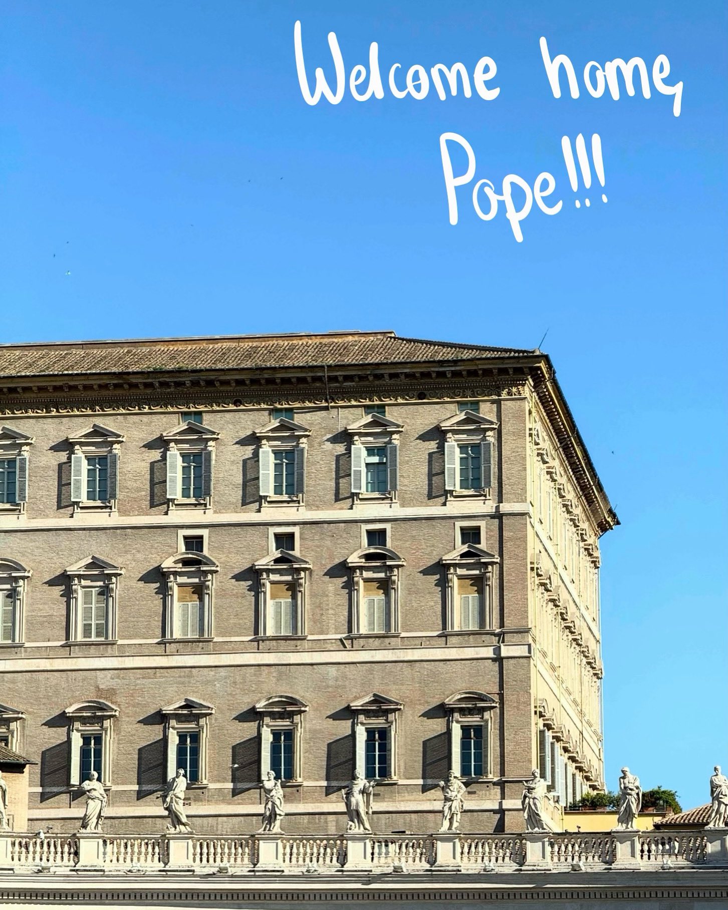 The Catholic Traveler on X: "Excited to have a pope living here again! Hopefully tonight there will be a light on in the Apostolic Palace! “But Pope Francis was so humble living
