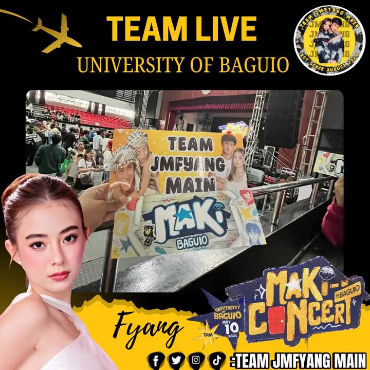 nira_beatrizz's tweet photo. Team Jmfyang Main showing love &amp; support for Fyang at Baguio!✨

MakiCONCERT WITH FYANG

#JMIbarra | #SofiaSmith | #JMFYANG | #JMFyangMain https://t.co/VnjdGZi8NE