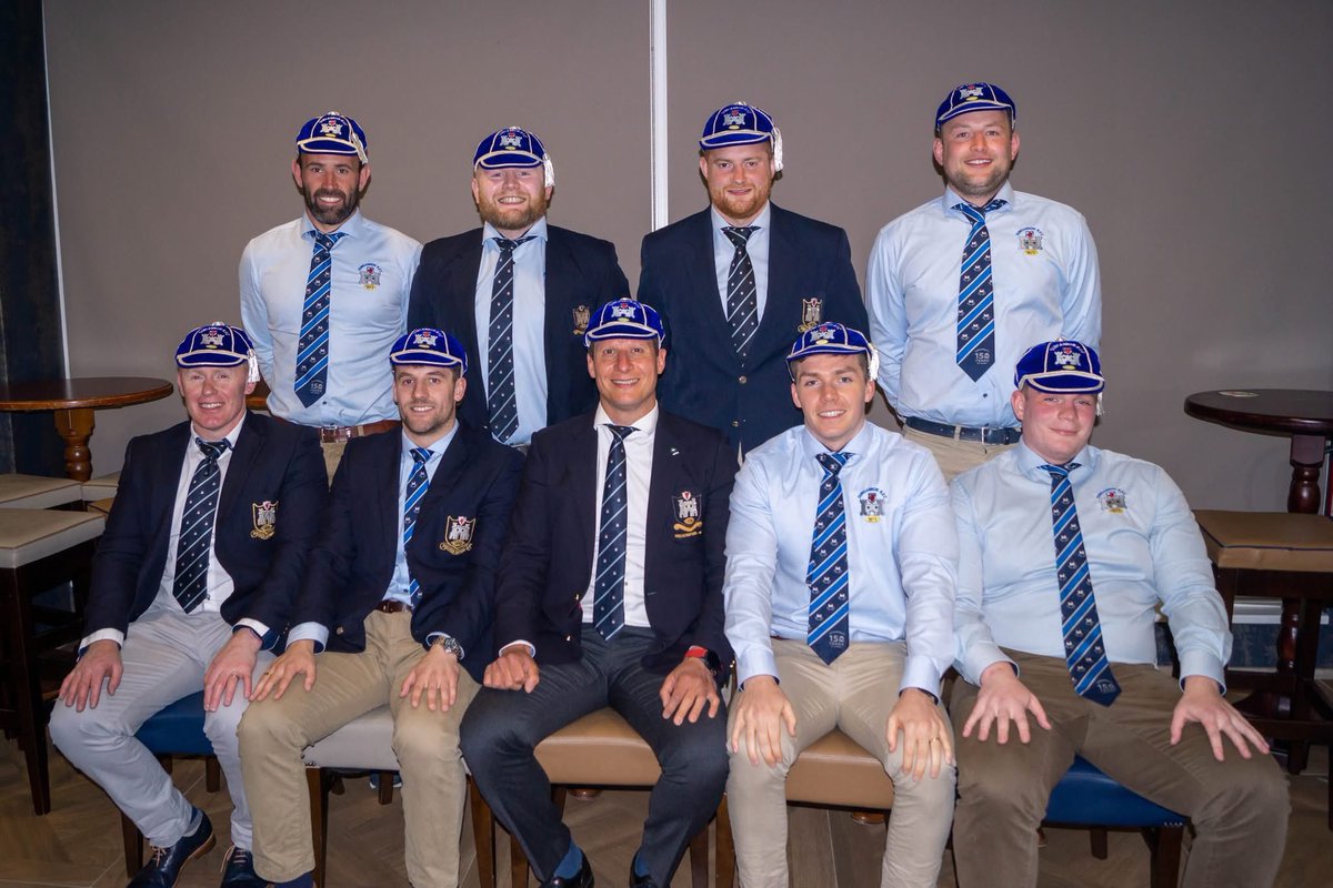 Dungannon Rugby Club (@dungannonrfc) on Twitter photo Last night at the annual club dinner, players that had reached 100 Caps for the club were awarded caps. Thank you to <a href="/FGPatton/">FG Patton Solicitors</a> for sponsoring.
James McMahon, Sean O'Hagan, Stephen Todd, David Leyburn.
Andrew Hughes, Matthew Montgomery, Paul Magee, Andrew McGregor & James Gamble Last night at the annual club dinner, players that had reached 100 Caps for the club were awarded caps. Thank you to <a href="/FGPatton/">FG Patton Solicitors</a> for sponsoring.
James McMahon, Sean O'Hagan, Stephen Todd, David Leyburn.
Andrew Hughes, Matthew Montgomery, Paul Magee, Andrew McGregor & James Gamble