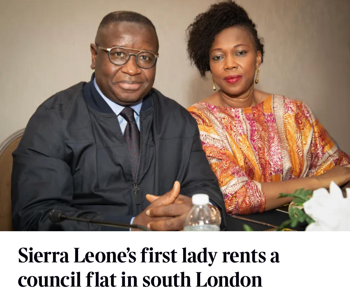 Josef Skrdlik (@josefskrdlik) on Twitter photo A modest block of social housing in south London has an unlikely tenant – the first lady of Sierra Leone.
Our story for <a href="/thetimes/">The Times and The Sunday Times</a> reveals how Fatima Jabbe-Bio continues to rent her council flat seven years into her husband’s presidency.
(Link at end of 🧵) A modest block of social housing in south London has an unlikely tenant – the first lady of Sierra Leone.
Our story for <a href="/thetimes/">The Times and The Sunday Times</a> reveals how Fatima Jabbe-Bio continues to rent her council flat seven years into her husband’s presidency.
(Link at end of 🧵)
