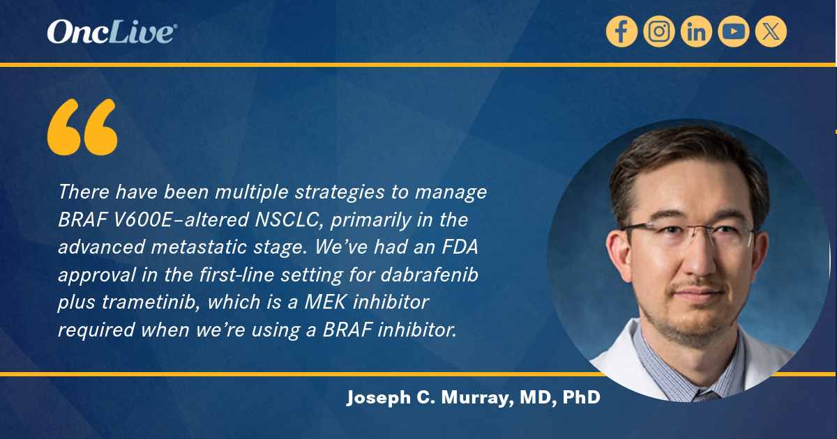 OncLive.com (@onclive) on Twitter photo <a href="/josephcmurray/">Joseph Murray</a>, of @HopkinsKimmel and <a href="/HopkinsMedicine/">Johns Hopkins Medicine</a> highlights positive treatment shifts that have shaped the BRAF V600E–mutant non–small cell lung cancer treatment paradigm.
Read the full article here: hubs.li/Q03lRp6s0 <a href="/josephcmurray/">Joseph Murray</a>, of @HopkinsKimmel and <a href="/HopkinsMedicine/">Johns Hopkins Medicine</a> highlights positive treatment shifts that have shaped the BRAF V600E–mutant non–small cell lung cancer treatment paradigm.
Read the full article here: hubs.li/Q03lRp6s0