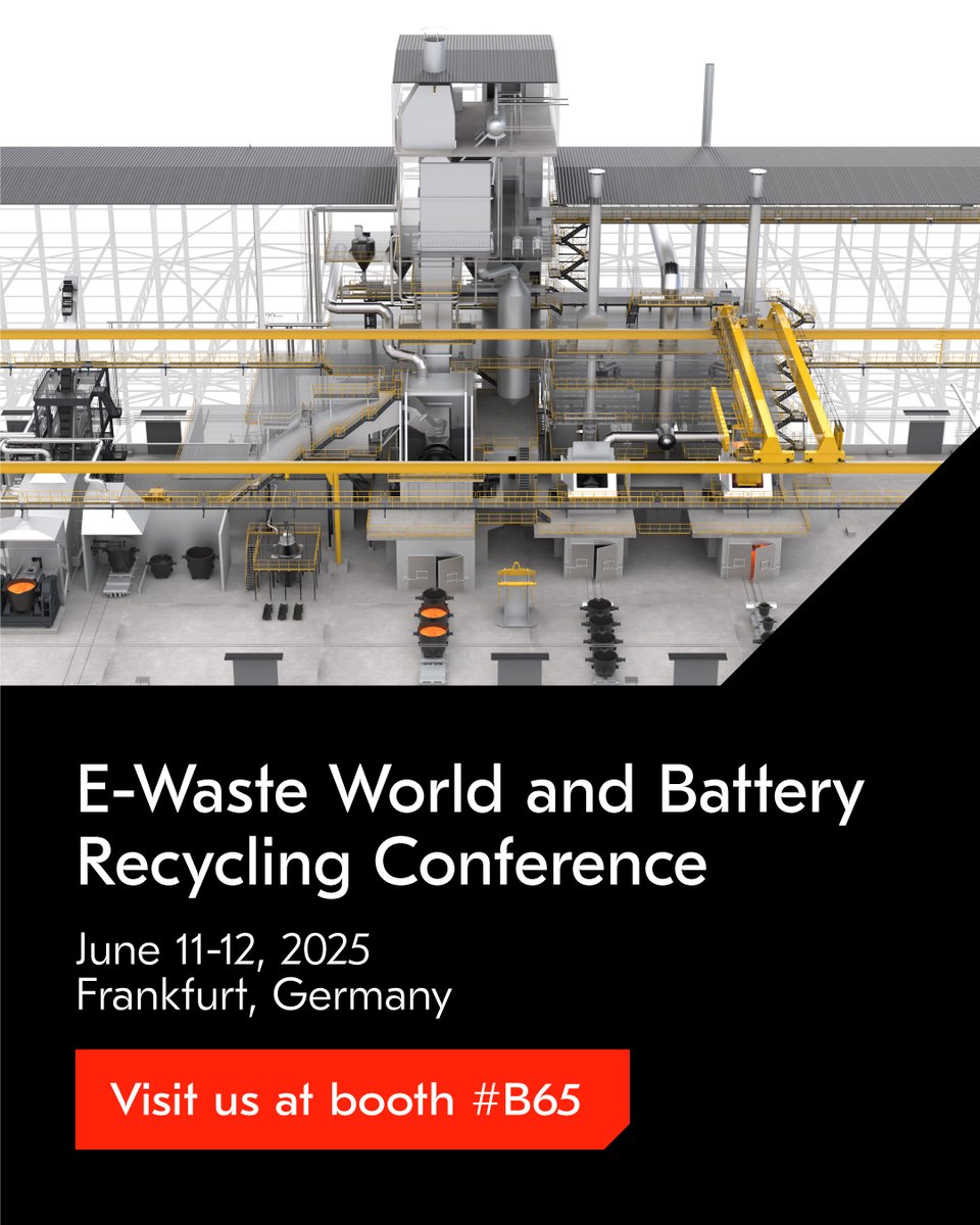 We are exhibiting at E-Waste World and Battery Recycling Conference 2025 on June 11-12 in Messe Frankfurt, Germany.

You are warmly welcome to visit our booth B65 to meet our experts. We look forward to seeing you soon in Frankfurt! brnw.ch/21wSy8R