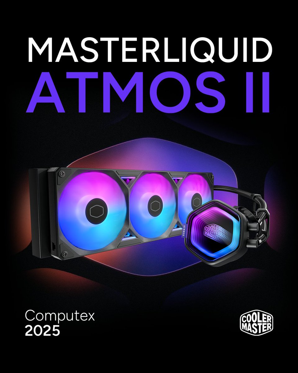 新登場！MasterLiquid Atmos II❄️
冷却とカスタマイズ性が進化した水冷クーラー！

✅ 240/360mm（黒・白）
✅ 磁気ポンプカバー、LCD/Pixel対応
✅ モジュラー＆ロープロファイル設計

📍Computex限定、台湾本社で先行展示▶linkto.cm/computex2025-r…

※発売時期・地域は異なる場合があります。