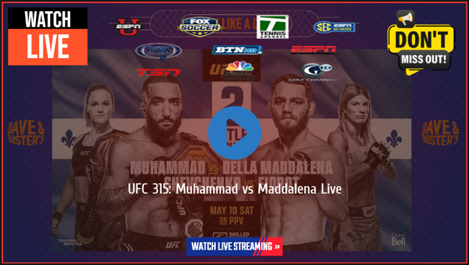 ufcstreamstv8k's tweet photo. Catch UFC 315 on the BIGGEST media wall in STL on Saturday, May 10h. Don't miss the action between Belal Muhammad and Della Maddalena for the World #UFC315 #UFC #UFC315Live #UFCStreams #MuhammadMaddalena #Maddalena #Muhammad https://t.co/aRtRMMG2s7
