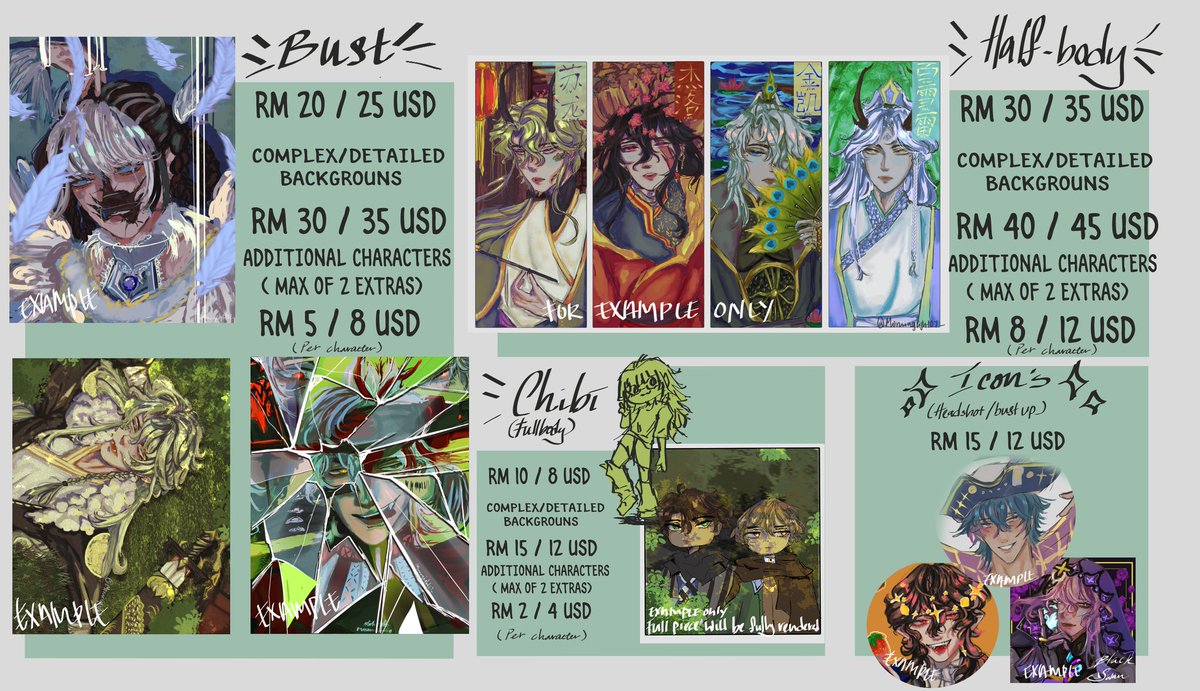 Theosartdumps's tweet photo. Hello!! I'm currently open for commission 👉👈 

I'm opening 2 slots for Bust , 2 for  Half-body and 4 slots for Chibis ! So if anyone is interested you can check out my VGen ⬇️ For locals please DM me !! 

If you have any questions too don't be afraid to ask below or even DMs! https://t.co/I6KAJPKytb