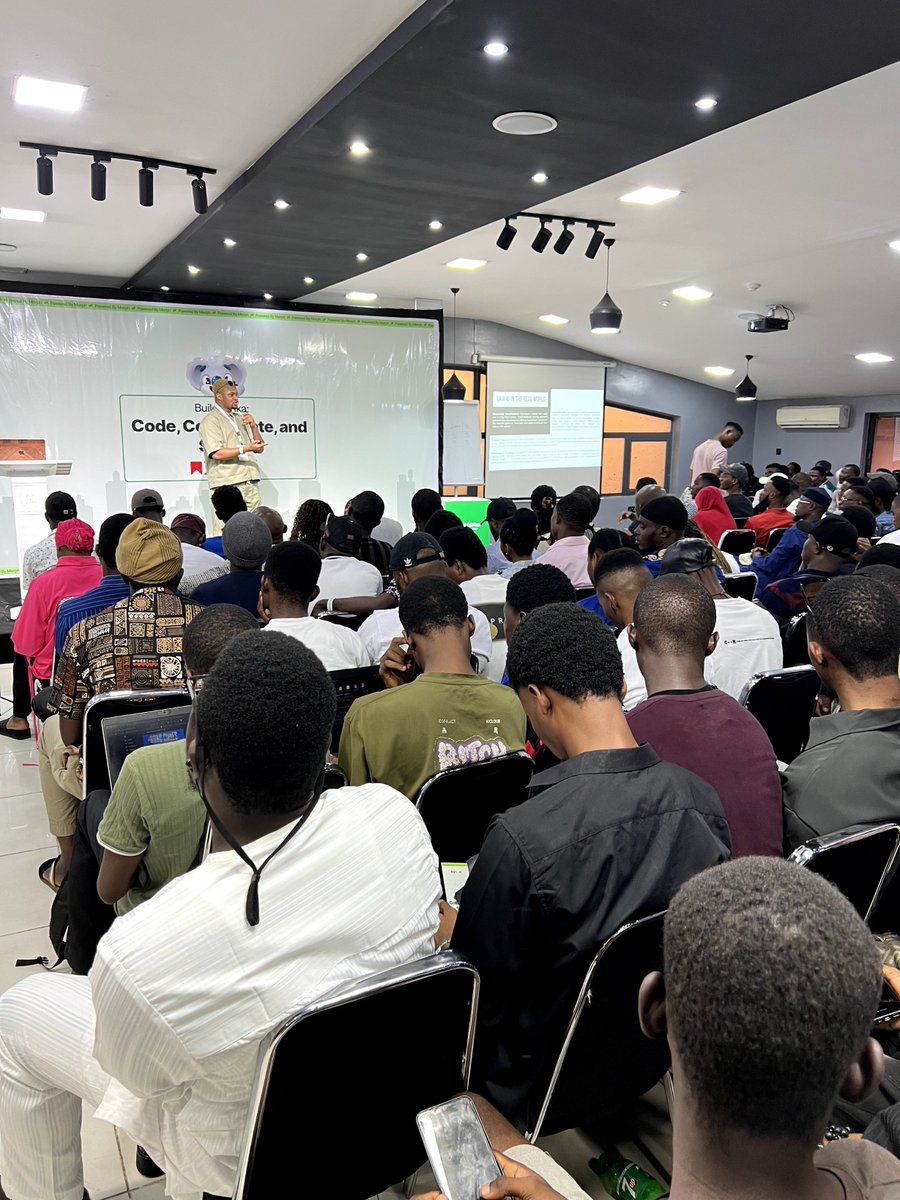 web3afrika's tweet photo. Tobi Adedeji @toby_solutions just dropped major insights on decentralized AI inferencing, the future is here and it's permissionless!

#BuildAfrika #Web3Afrika https://t.co/QGXPy61tKN