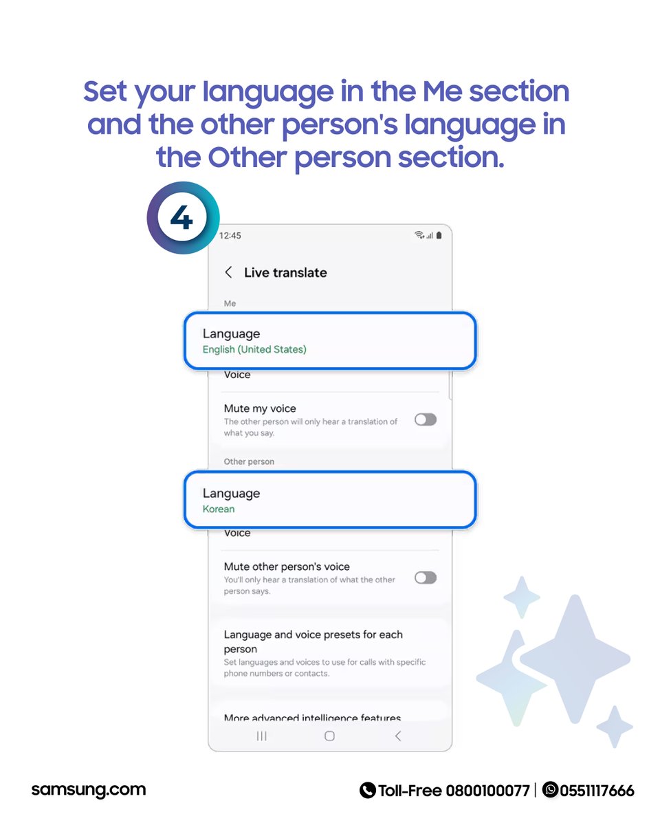 Samsung_Ghana's tweet photo. HOW TO LIVE TRANSLATE
Before you can use Live translate, you must first enable the feature in your device's Settings. The following instructions will assist you in completing the process.
#SamsungCustomerService #SamsungGH https://t.co/hp0qPVXFC8