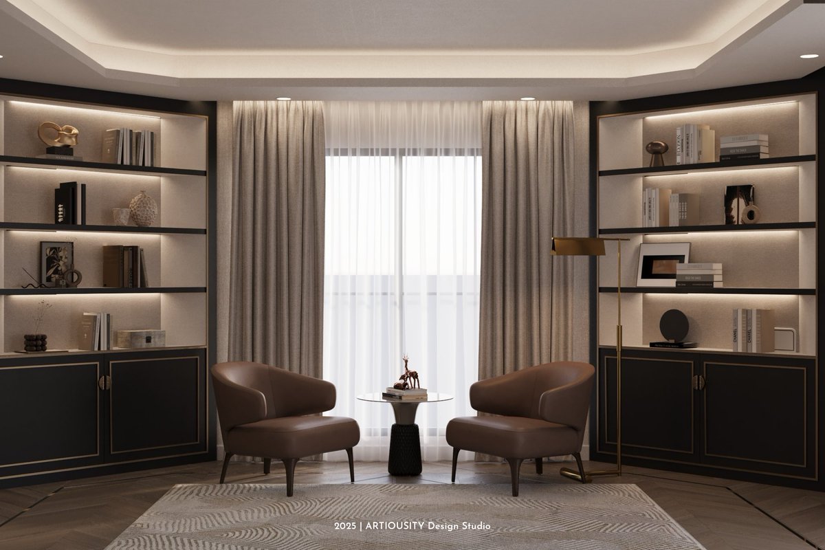 artiousity's tweet photo. Soft Elegance with a Royal Presence
الدمام، حي النزهة
خدمة تصميم داخلي

غرفة نوم ماستر، تجمع الهدوء و فخامة.
مزجنا فيها بين الخطوط الناعمة لفن الآرت ديكو،
وتطعيمات الذهب والأسود اللي تعطي الإحساس بالترف بدون مبالغة.

#تصميم_غرف_نوم #آرت_ديكو
#arti_interiordesign #arti_interiors https://t.co/ikZyqUYPnm