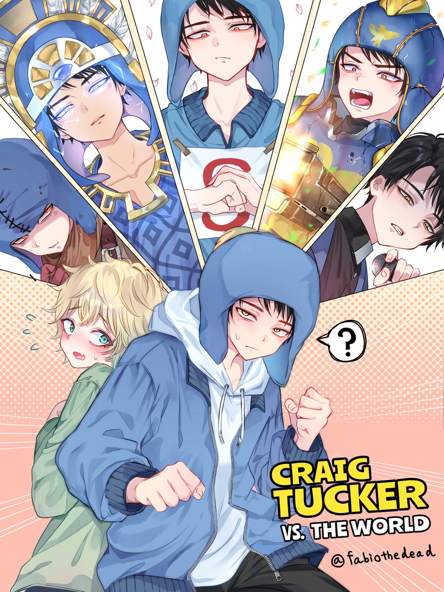 fabiothedead's tweet photo. Craig vs. Tweek's Five Evil Exes in a Scott Pilgrim AU! 🤜💥🤛

#spcreek https://t.co/XpBAszOBrg