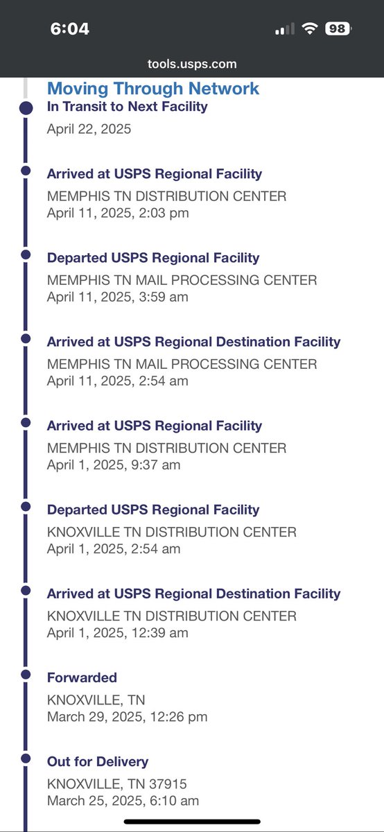 Got2BeIng's tweet photo. It’s May 10th‼️ @USPS … WHERE IS MY PACKAGE? THIS WITH a forwarding order effective March 25th! https://t.co/ZRPhp7Kraw