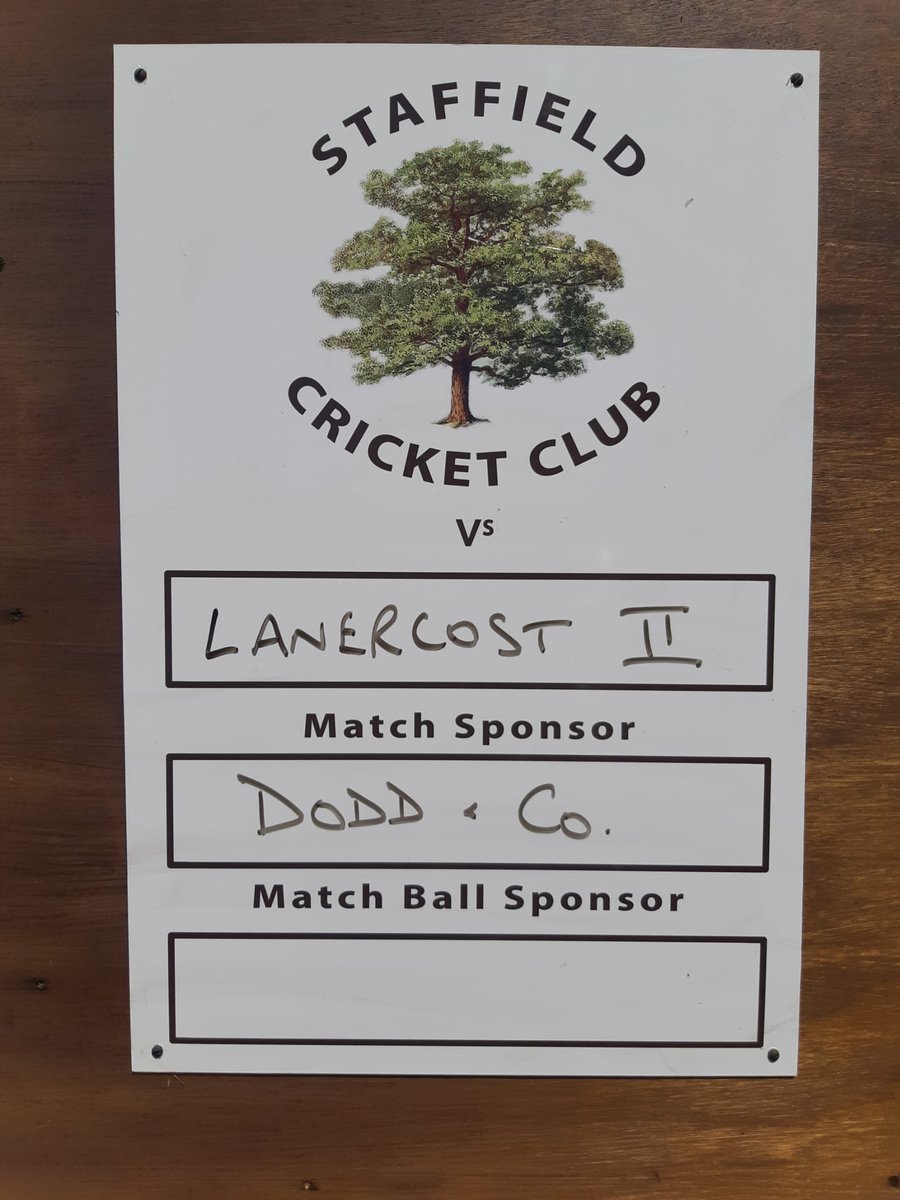 All set for today's opener. Looking forward to seeing you all down ☀️🍻🥂🏏 Big thanks to today's match sponsor Dodd &amp; Co